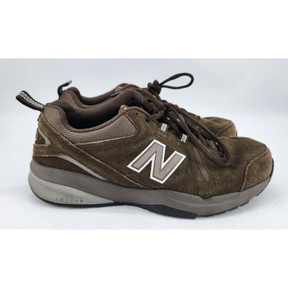 New Balance 608v5 Men's Size 10.5 2E Athletic Comfort Shoes Brown Suede